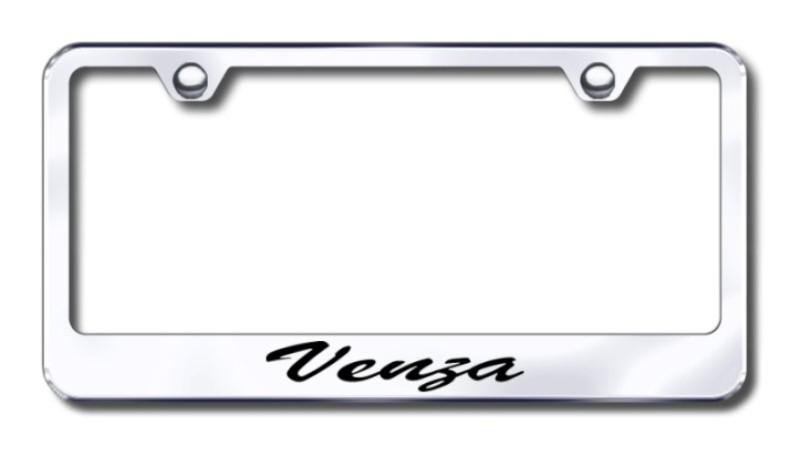 Toyota venza script  engraved chrome license plate frame made in usa genuine
