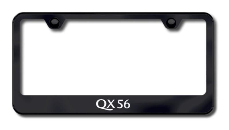 Infiniti qx56 laser etched license plate frame-black made in usa genuine