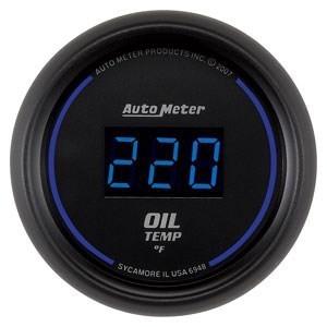Autometer 2-1/16in. oil temp; 0-340 f; digital; black