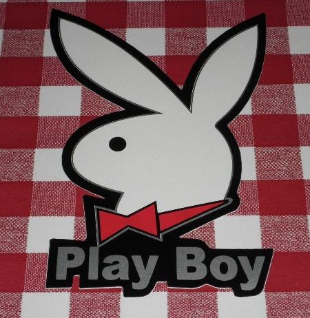 Large play boy bunny sticker, pvc, wall, bar, car decal & window. 