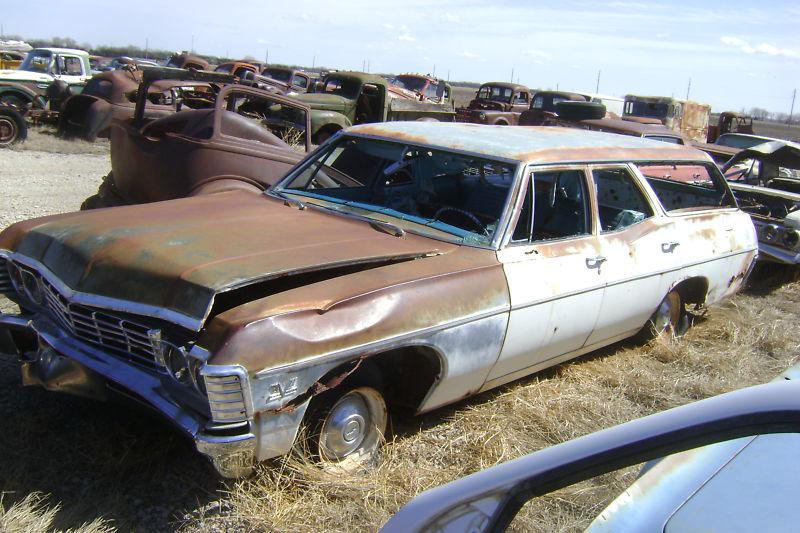 1967 67 chevy bel air station wagon parts car 396 auto 12 bolt dog dish caps