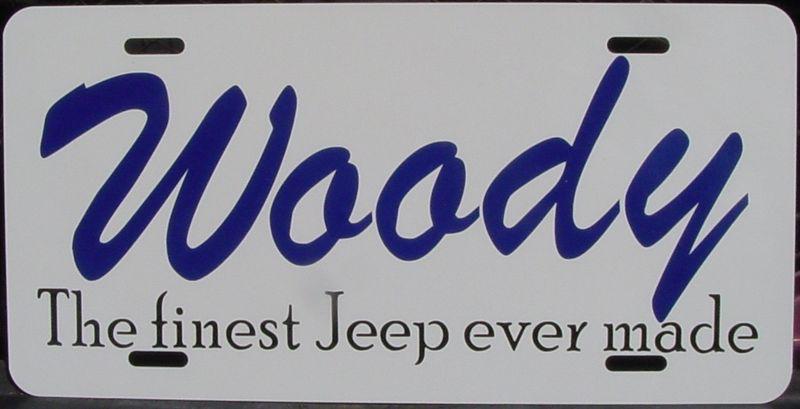 Jeep grand wagoneer woody car tag / license plate!