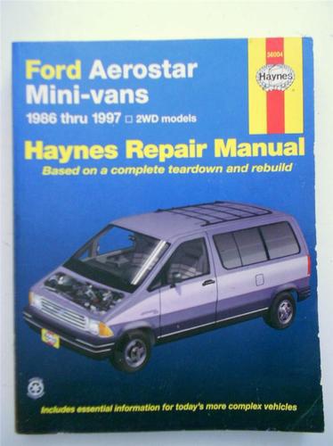 Haynes repair manual 36004 ford aerostar mini-vans 86-97 2wd models 1563923742