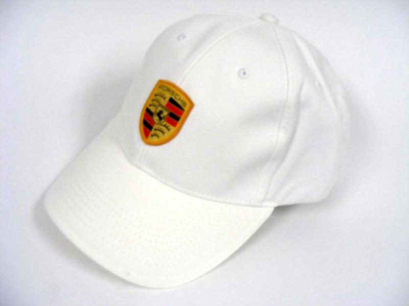 Porsche crest cap - white! new! oem!