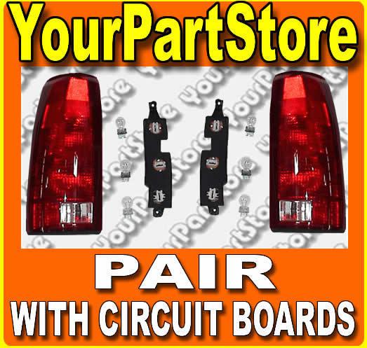 88-98 chevy pu truck pickup rear tail light lamp w/ circuit left and right pair