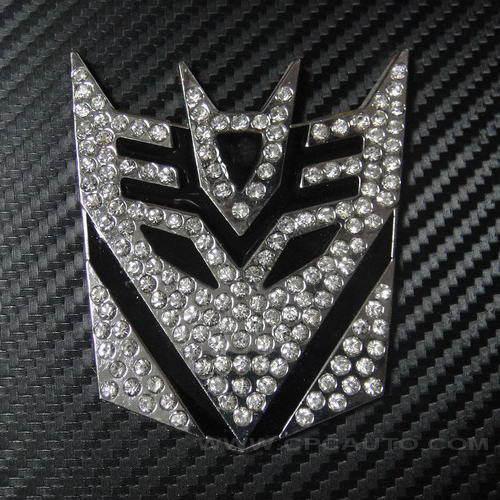 Car truck emblem badge  metal crystal diamond transformers decepticon