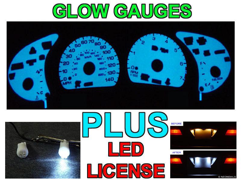 Usa 1999 2000 2001 2002 2003 oldmobile alero glow gauge face + led license bulbs
