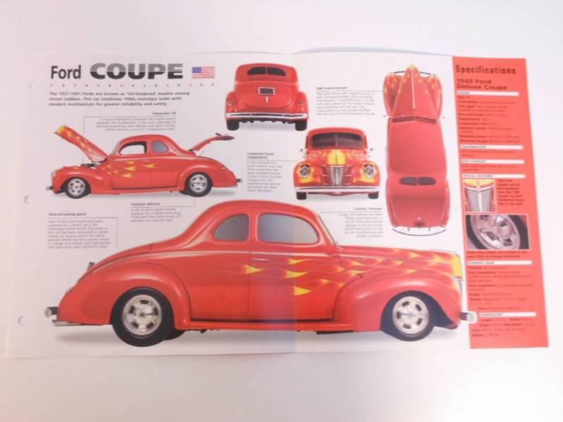 1940 ford coupe imp brochure exc cond hot rods street machines group 8 #30