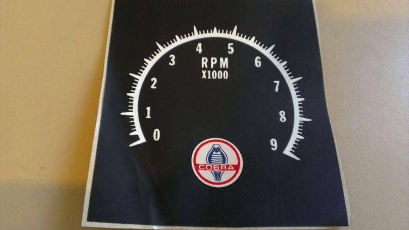1966 gt-350 shelby mustang tachometer face 9000 rpm