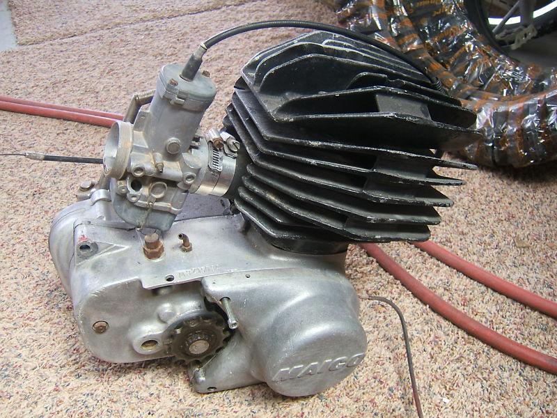 1977 maico 250 aw complete engine w/ bing & ignition vintage mx motocross 