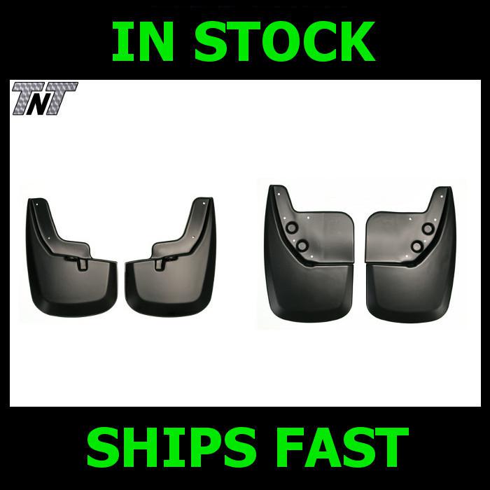 07 - 13 toyota tundra husky liner mud flaps front & rear pair black guards