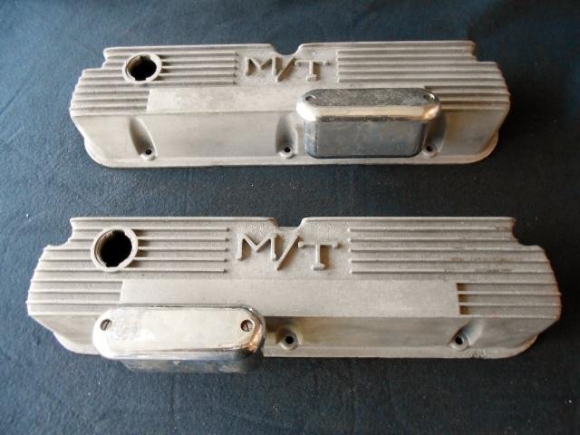 M/t finned aluminum valve covers rat rod gasser sb ford 260 302 351w w/breathers