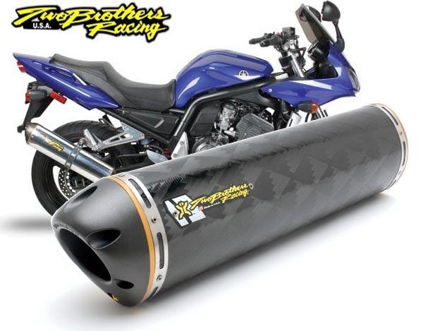 Two brothers v.a.l.e. m-2 carbon fiber slip-on exhaust 2002-2005 yamaha fz1