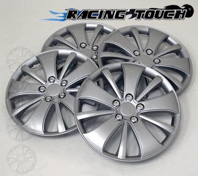 #615 replacement 14" inches metallic silver hubcaps 4pcs set hub cap wheel cover