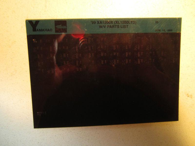 1999 yamaha xa1200x xl1200ltd microfiche parts catalog jet ski xa xl 1200 x xl