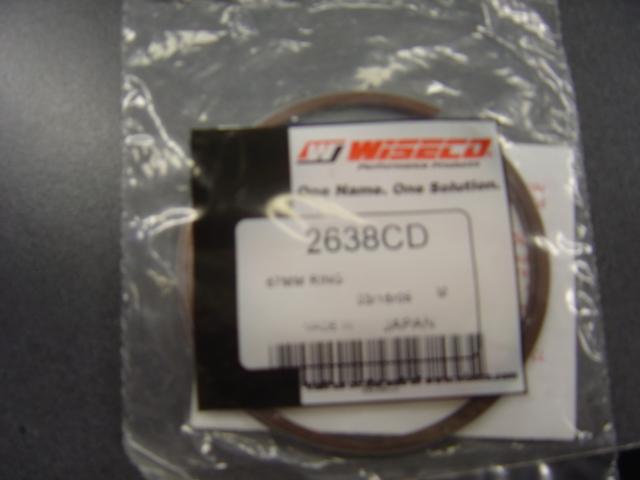 Wiseco rings set 2638cd 67mm yfs200 blaster lt250r cr250r yz250 rm250 kx250 