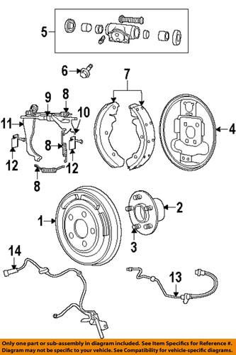 Mopar oem 68020230ab drum brake shoe anchor pin/rear brake hold down parts