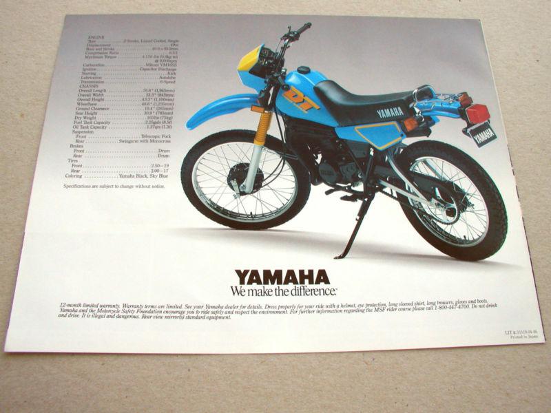 Yamaha dt lc dt/lc  original sales brochure