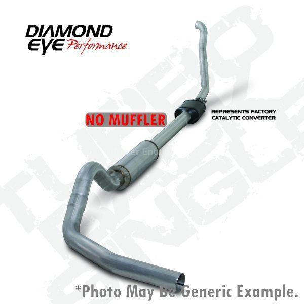 Diamond eye k4306a-rp diesel exhaust 4" turbo back aluminized - no muffler