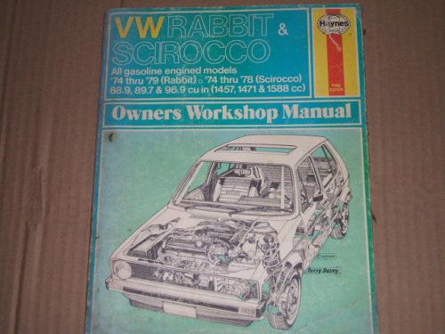 Haynes shop manual vw rabbit scricco 74-79 