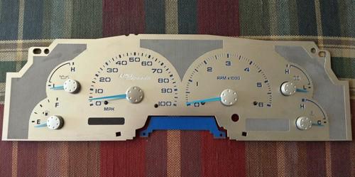 F150 us speedo stainless gauges blue 97-03