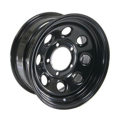Cragar soft 8 black steel wheels 15"x7" 5x5.5" bc set of 5