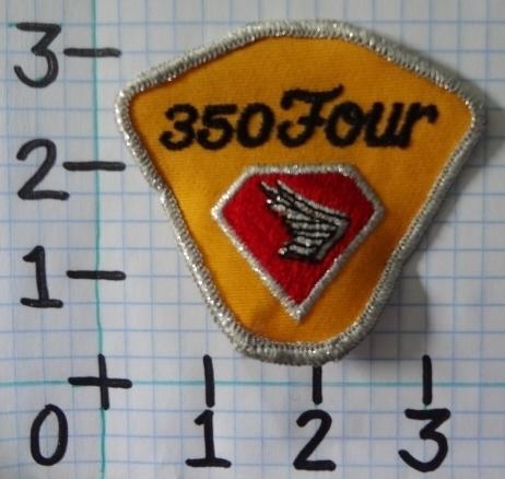 Vintage nos honda 350 four motorcycle patch from the 70's 008