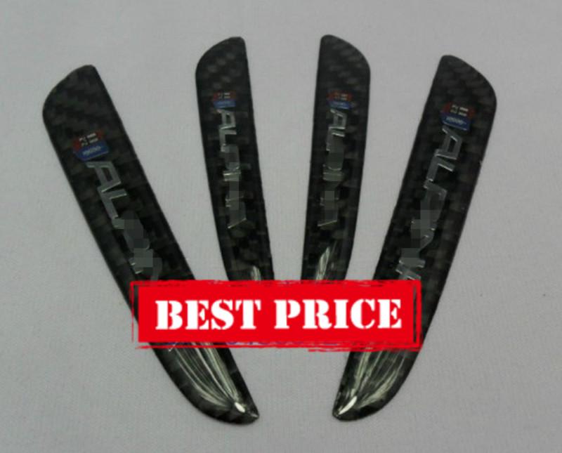 4pcs for bmw alpina logo emblem carbon car door edge guards bumper protector