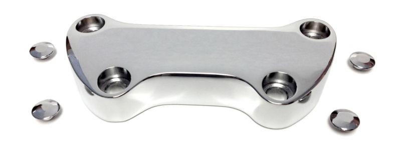 Chrome upper handlebar clamp handlebar risers top clamp harley handlebars 74-12