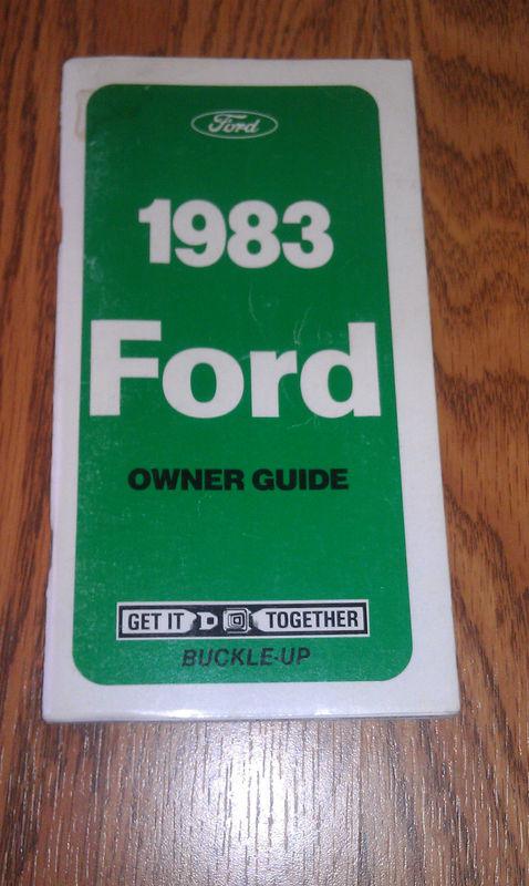 1983 ford owners manual