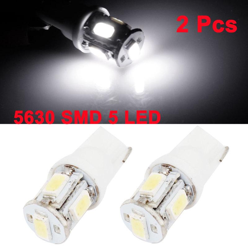 2 x t10 916 w5w white 5 5630 smd led auto gauge light bulbs lamps