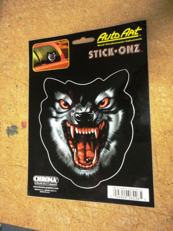 Chroma stick onz wolf head decal sticker 6 x 8 free shipping 