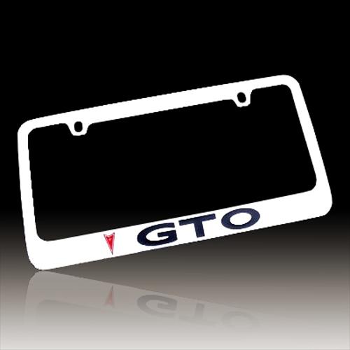 Pontiac gto chrome metal license plate frame, lifetime warranty + free gift