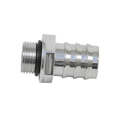 Meziere wpm34u water pump fitting straight -8 an to 3/4" hose barb polished