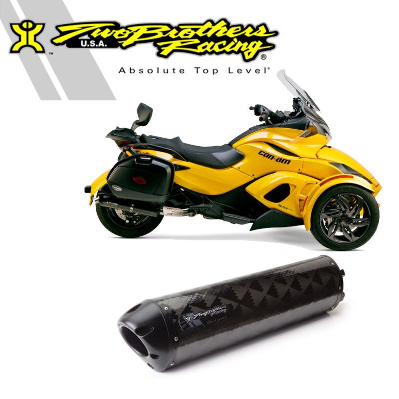 Two brothers can-am spyder st/rs 2013 carbon fiber black series slip-on exhaust