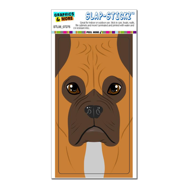 Boxer - dog pet full face - slap-stickz™ car window locker bumper sticker