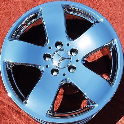 Exchange set of 4 new chrome 17" mercedes benz e320 e500 oem wheels rims 65296