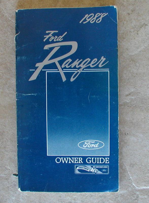 1988 88 ford ranger owner owners owner's manual guide