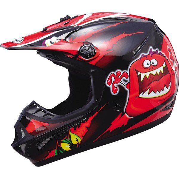 Red/black l gmax gm46y-1 kritter ii youth helmet