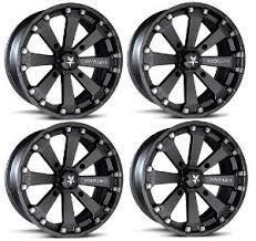 Msa m20 kore wheels /rims 16" black yamaha rhino grizzly