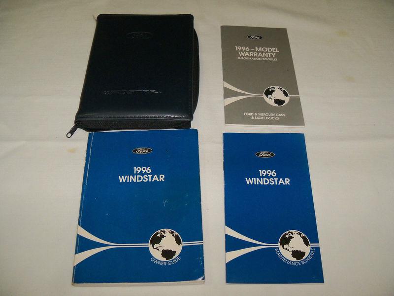 1996 ford windstar owner's manual 4/pc.set & blue ford zippered factory case.oem