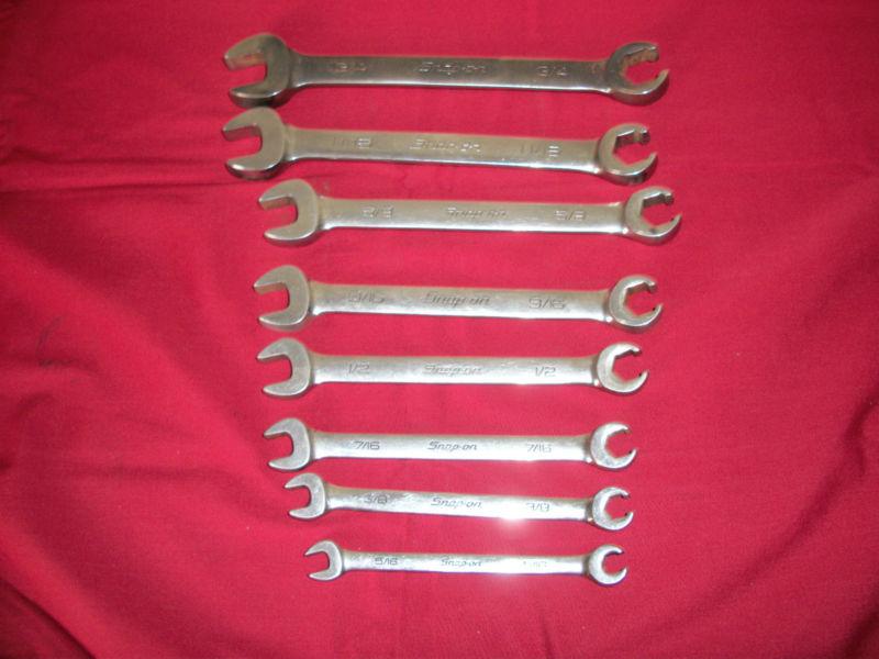 Snap on flare wrenches 5/16" to 3/4"