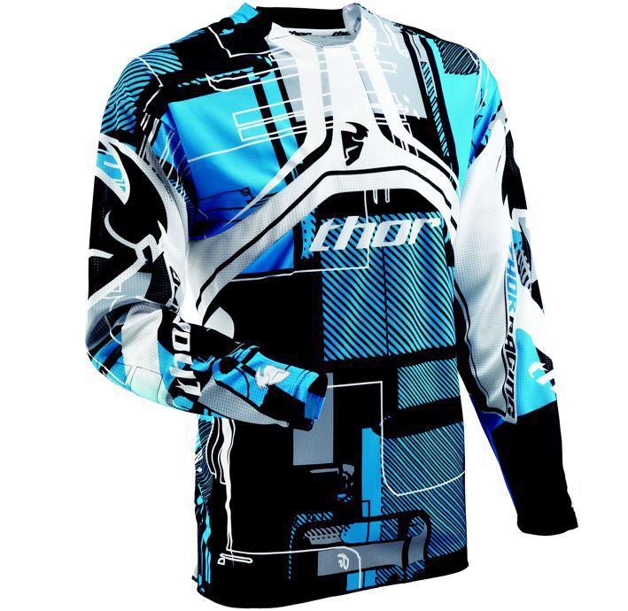 Thor 2013 flux circuit jersey small blue black white