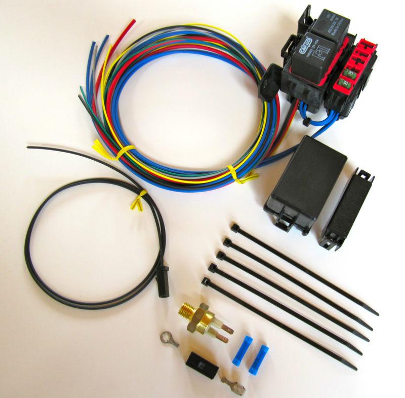 Electric cooling fan harness/switch kit - gm ls1, ls7, ls9 engines