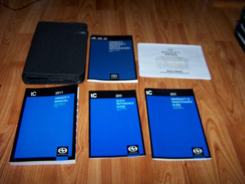 2011 scion tc owners manual set with case free shipping