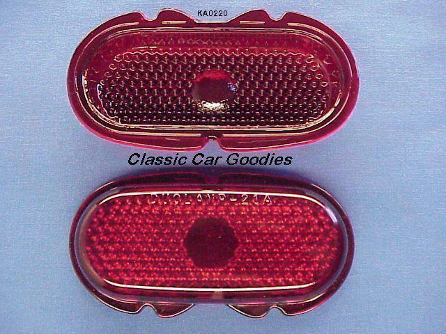 1942-1948 ford tail light lens (2) glass new! 1946 1947