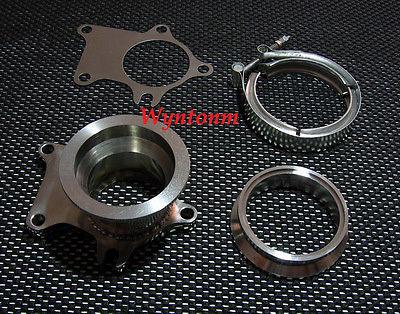 T3 t3/t4  (5 bolts) turbo downpipe 3" v-band flange stainless steel kit 