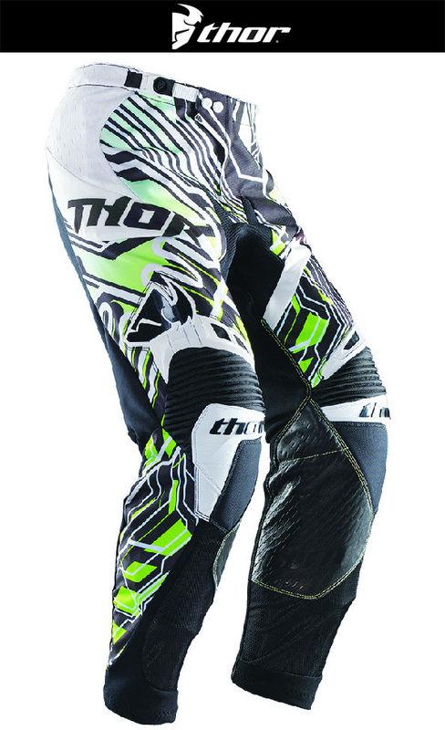 Thor core fusion green white sizes 28-44 dirt bike pants motocross mx atv 2014