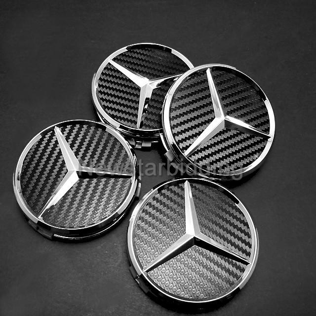 4x mercedes benz black carbon center good wheel hub caps e s cl ml sl clk slk