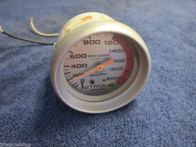 Autometer #4428 ultra lite nitrous pressure gauge, 2 5/8 inch dia.